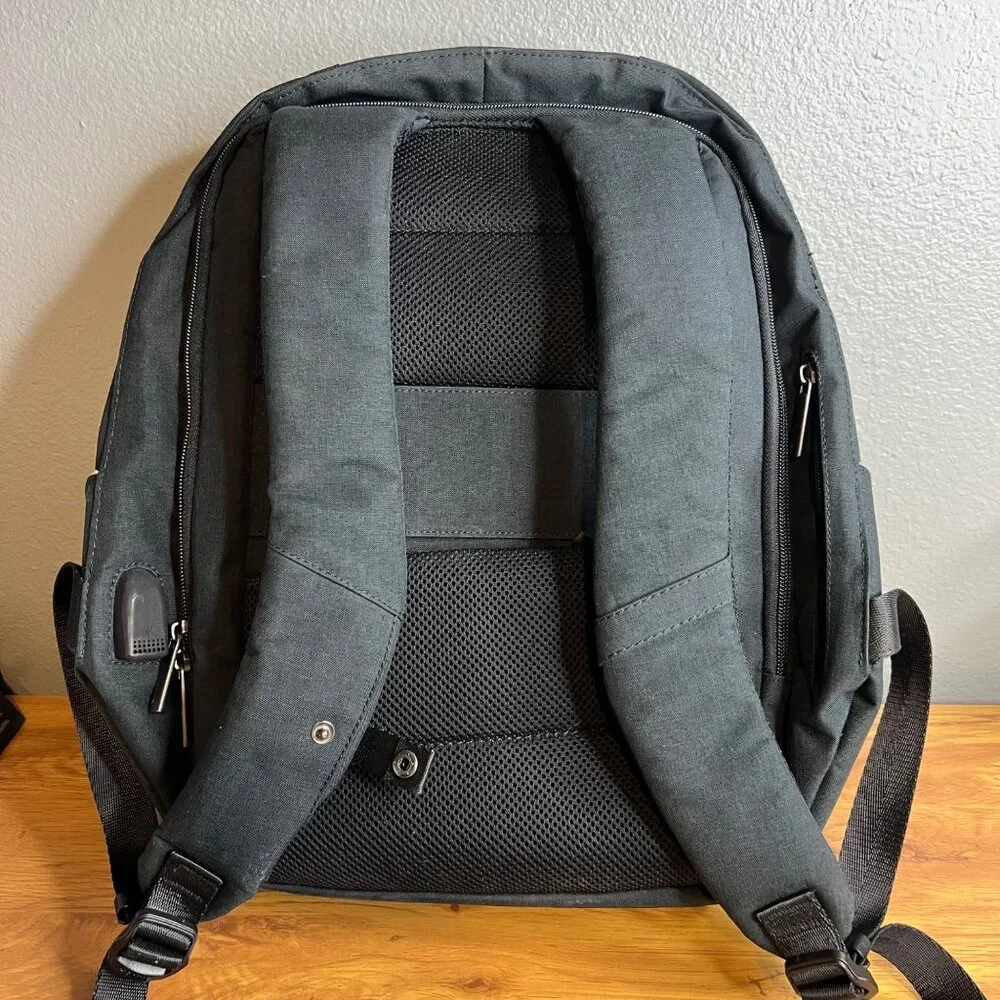 Hanke Anti-Theft Laptop Business Backpack‎ Smart Phone Charger Black